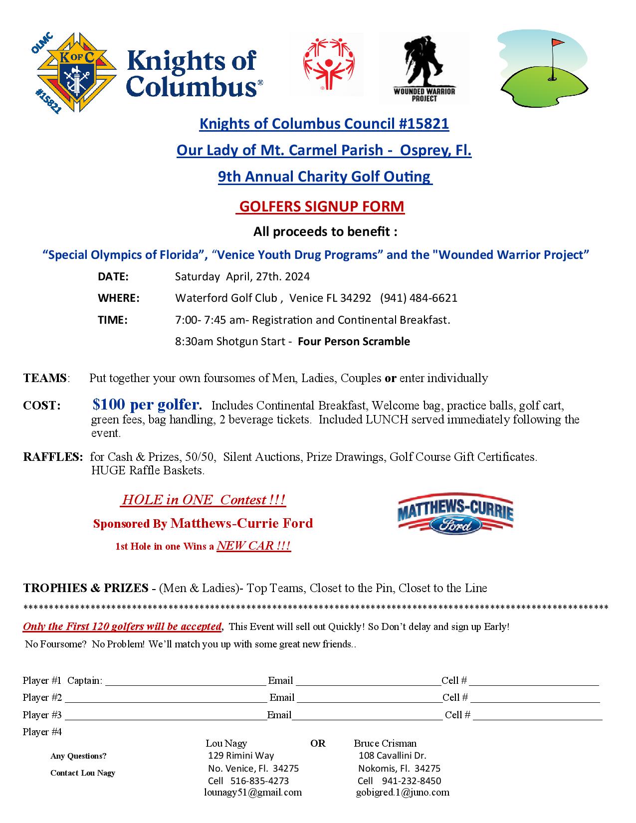 Knights of Columbus MtCarmel flyer and sponsorshop 2024 page 002