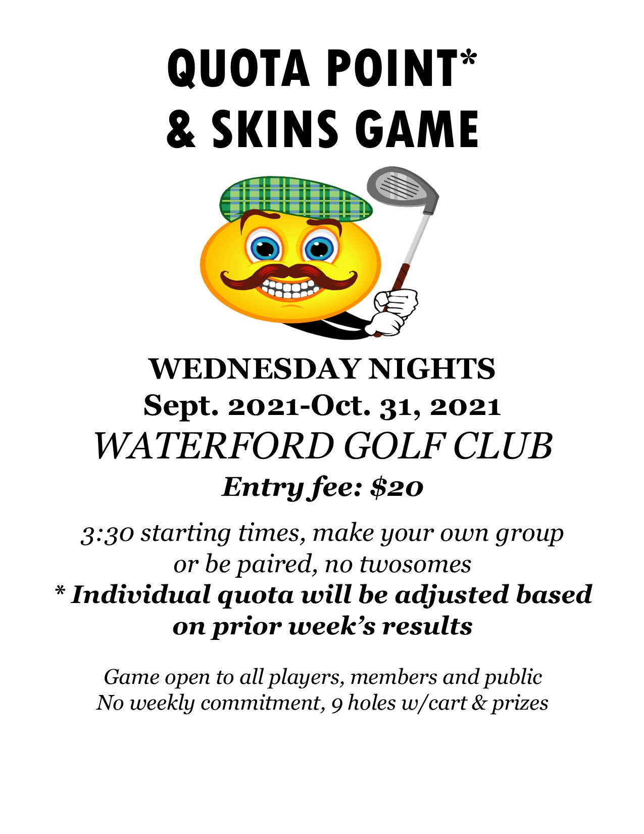 QUOTA POINT SKINS GAME Sept 2021 001